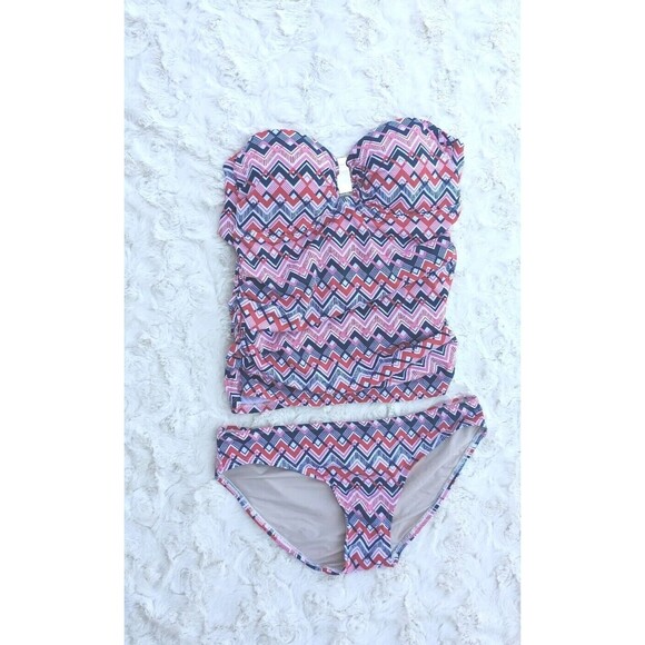 A Pea in the Pod Other - Maternity Tankini Swim Top & bottom Size M Chevron Pattern Pea in the Pod